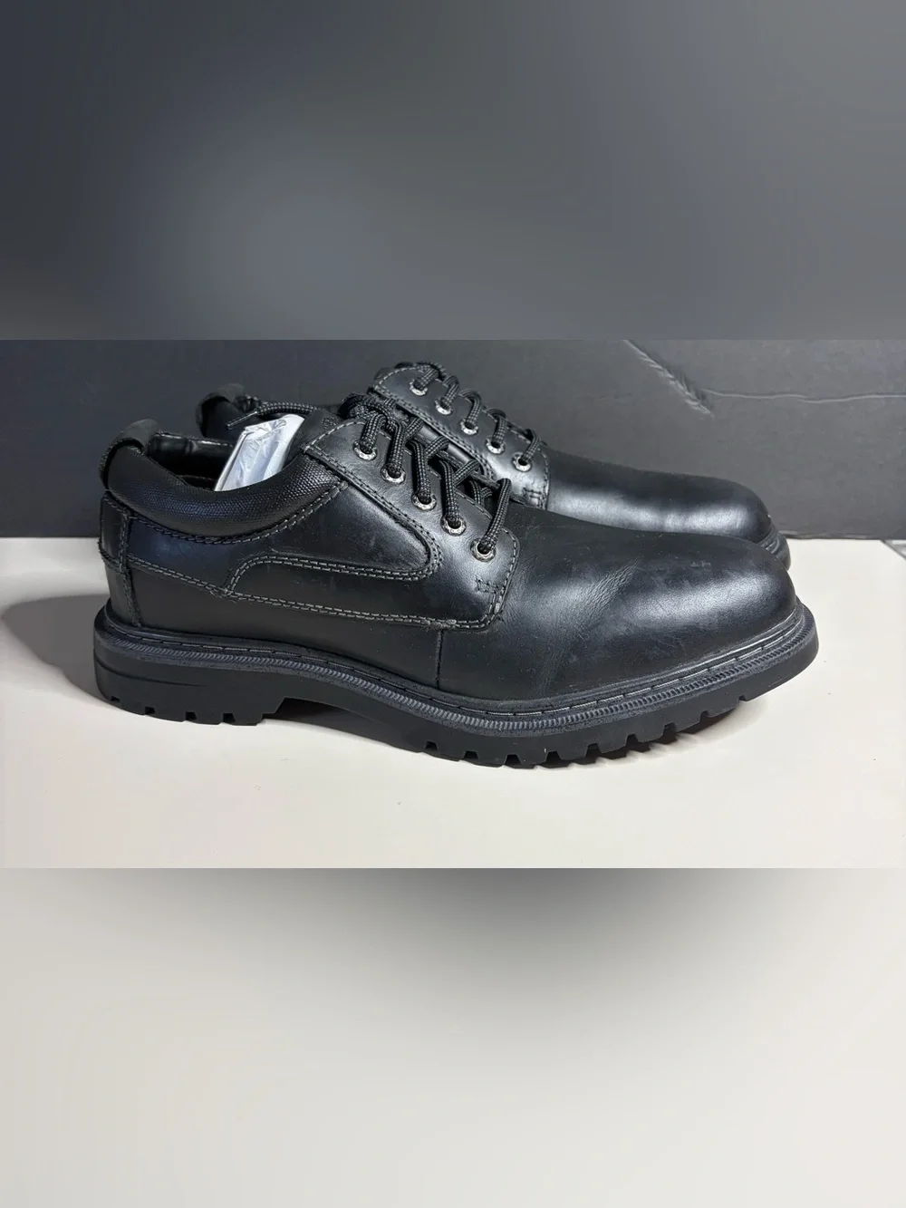 Dockers Black Men's Leather Derby Oxfords